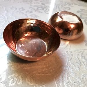 Hammered Copper Pinch Bowls